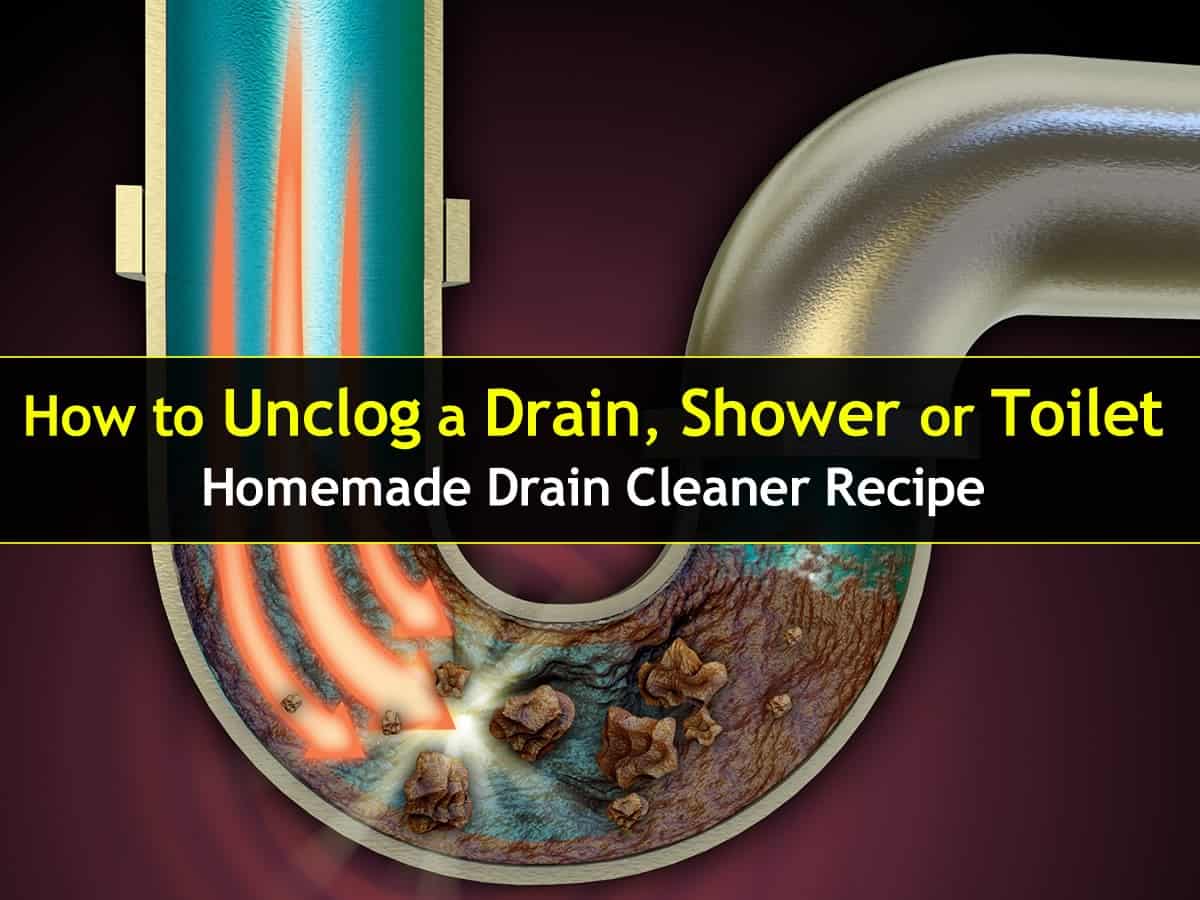 how to clear clogged toilet drain