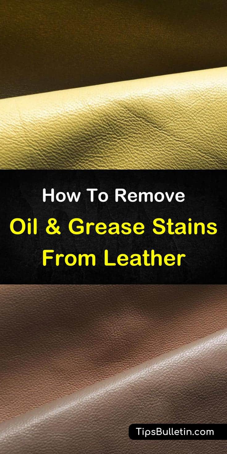Removing grease stains from leather