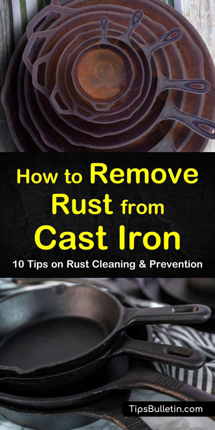 baking soda to remove rust from cast iron