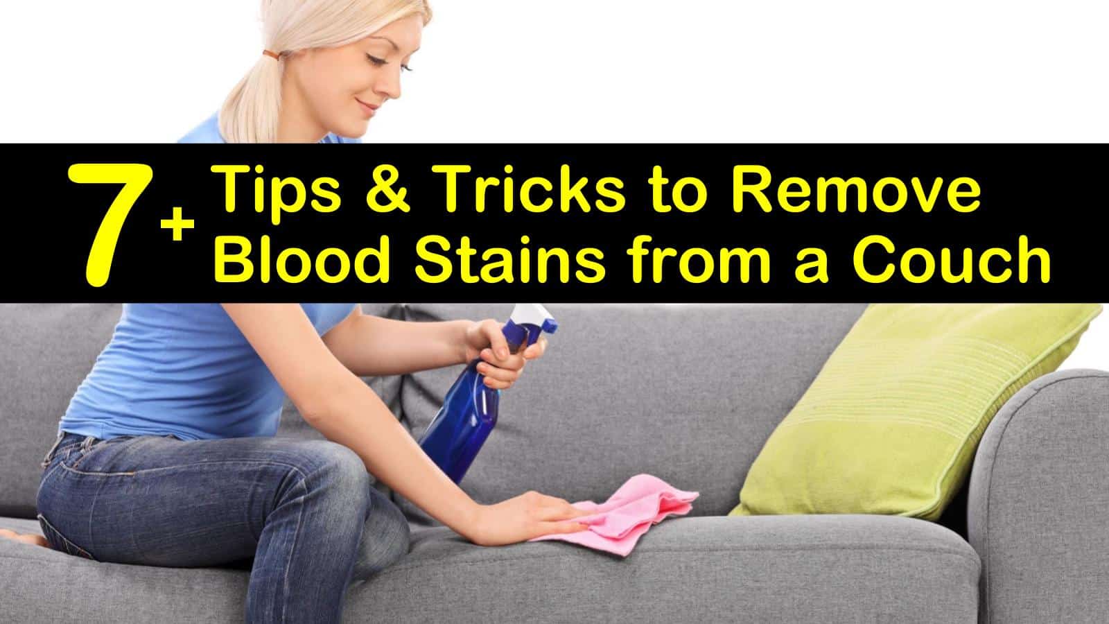 remove dried blood stains leather sofa