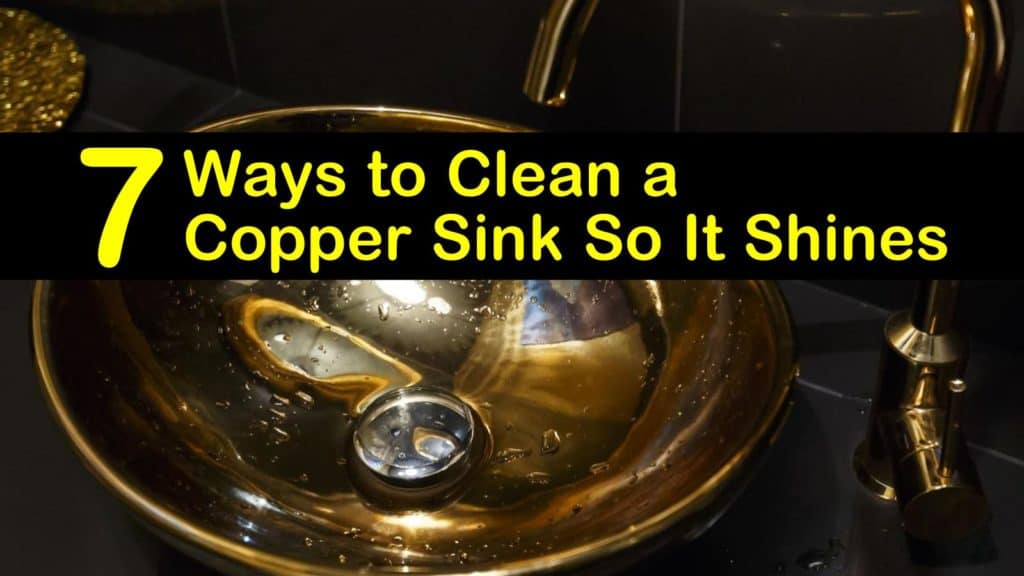 cleaning copper bathroom sink
