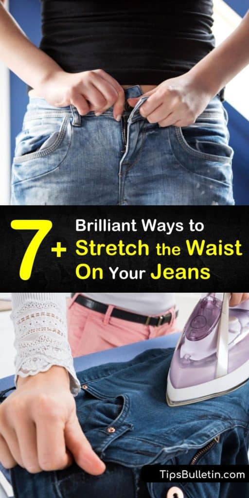 Fit into your skinny jeans forever! Learn how to stretch the waist on jeans using tricks like lunges, hot water, or cutting the side seams. These DIY tips help you stretch jeans up to two sizes too small. #stretchjeans #jeanswaist #makejeansbigger #waistline