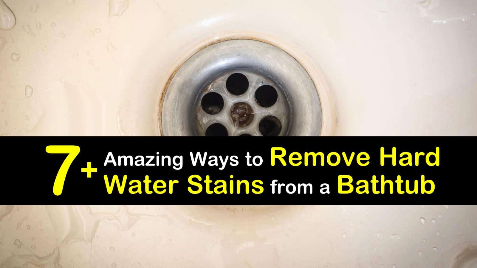 remove hard water stains from bathroom sink